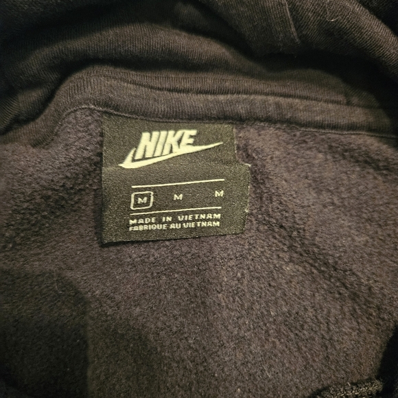 Nike Turtleneck Pullover Hoodie Black with Gold Logo Size Medium - Picture 3 of 6